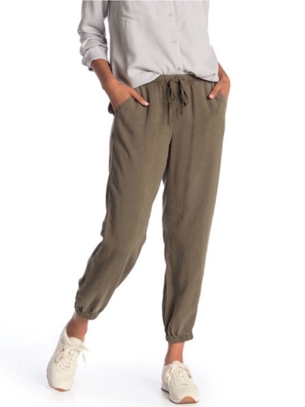 Cloth & Stone Easy Tencel Jogger Pants Olive Green XS